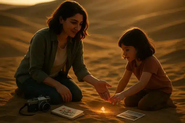 sensitivity inner strength iranian woman jewel in sand