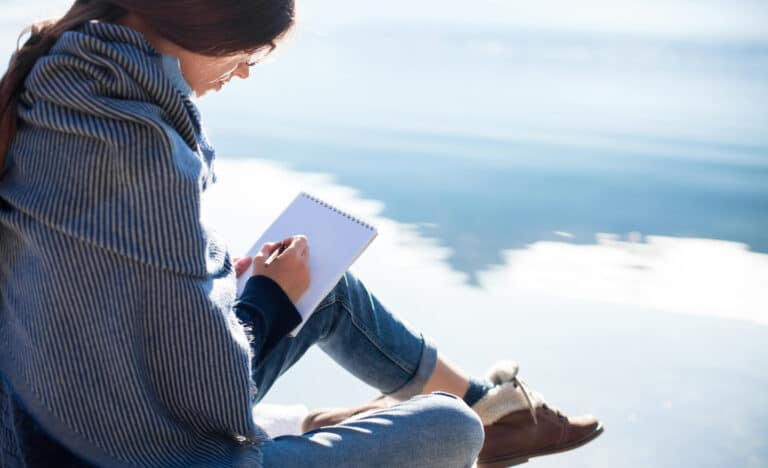 A highly sensitive person writing